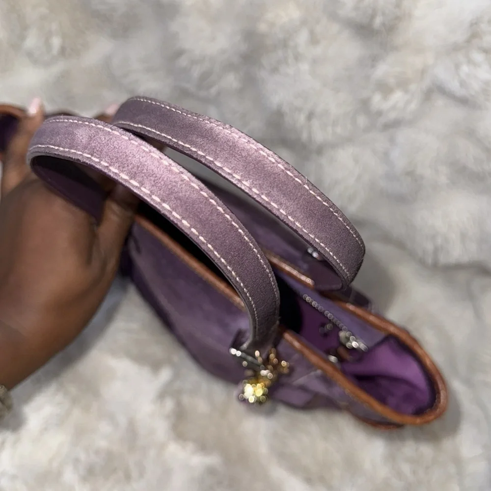 COACH PURPLE SUEDE BAG - Picture 16 of 16